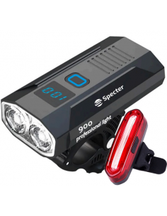 Zestaw lampek rowerowych SPECTER 900 professional light + AQY-096