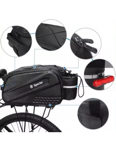Duża sakwa torba rowerowa na bagażnik 14L odblaski SPECTER wodoodporna 2