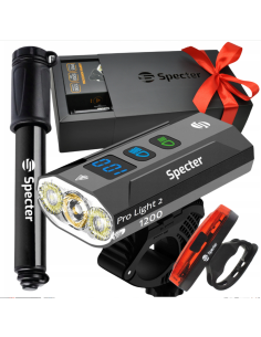 Zestaw SPECTER !! idealny prezent przód ProLight2+tył AQY I POMPKA ROWEROWA