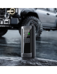 Pompka elektryczna samochodowa sprężarka POWER BANK bezprzewodowa Manometr! 2