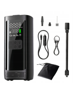 Pompka elektryczna samochodowa sprężarka POWER BANK bezprzewodowa Manometr!