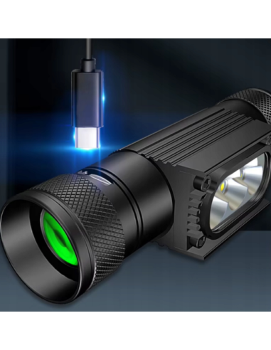 Specter 5LED CZOŁÓWKA AKUMULATOR USB WODOODPORNA 2000lmETUI