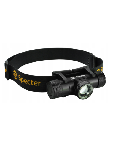 LATARKA Specter LED CZOŁÓWKA zoom AKUMULATOR USB WODOODPORNA ETUI