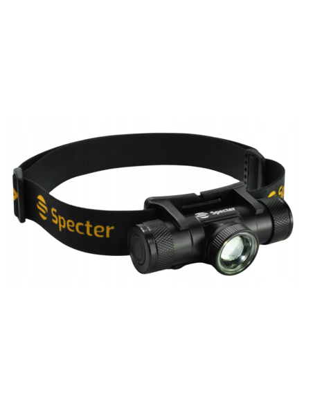 LATARKA Specter LED CZOŁÓWKA zoom AKUMULATOR USB WODOODPORNA ETUI