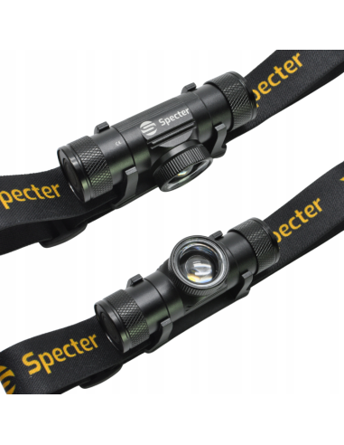 LATARKA Specter LED CZOŁÓWKA zoom AKUMULATOR USB WODOODPORNA ETUI