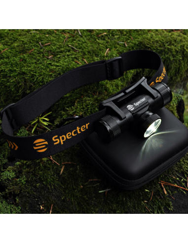 LATARKA Specter LED CZOŁÓWKA zoom AKUMULATOR USB WODOODPORNA ETUI