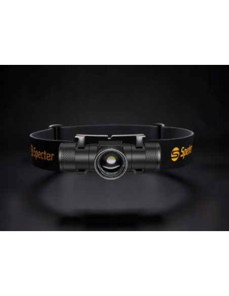 LATARKA Specter LED CZOŁÓWKA zoom AKUMULATOR USB WODOODPORNA ETUI