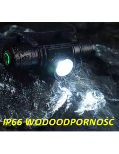 LATARKA Specter LED CZOŁÓWKA zoom AKUMULATOR USB WODOODPORNA ETUI