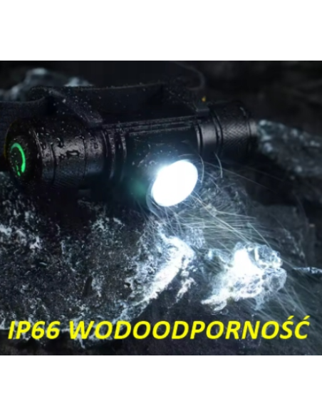 LATARKA Specter LED CZOŁÓWKA zoom AKUMULATOR USB WODOODPORNA ETUI