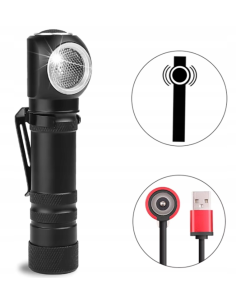 Specter LED CZOŁÓWKA AKUMULATOR USB WODOODPORNA magnes 4tryby 1200L  H6 2