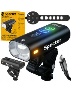 MOCNA LAMPKA ROWEROWA UltraLens1600 lm latarka 5200 mAh PRZÓD POWERBANK