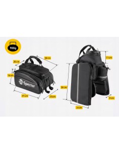 SAKWA ROWEROWA SPECTER 3W1 11L 15L 31L TORBA NA BAGAŻNIK ROWER WODOODPORNA 2