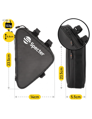 TORBA ROWEROWA POD RAMĘ SIODEŁKO Sakwa na Rower wodoodporna Specter trójkąt