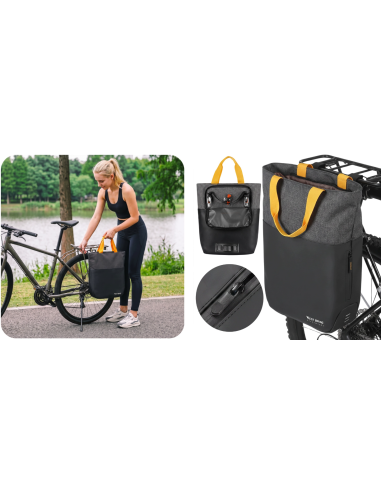 TORBA NA BAGAŻNIK ROWEROWY 11L Sakwa Rowerowa na Rower wodoodporna szybki montaż