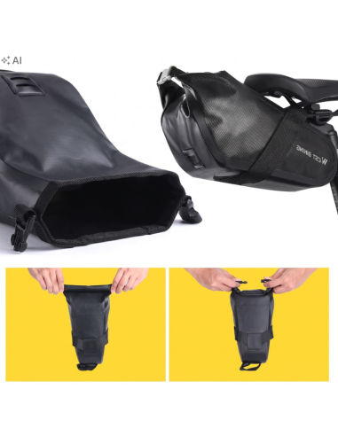 TORBA ROWEROWA POD SIODEŁKO SZTYCĘ Sakwa na Rower wodoodporna 2.3L rolltop