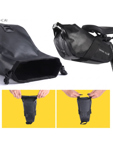 TORBA ROWEROWA POD SIODEŁKO SZTYCĘ Sakwa na Rower wodoodporna 2.3L rolltop