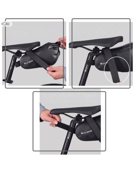 TORBA ROWEROWA POD SIODEŁKO SZTYCĘ Sakwa na Rower wodoodporna 2.3L rolltop