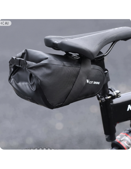 TORBA ROWEROWA POD SIODEŁKO SZTYCĘ Sakwa na Rower wodoodporna 2.3L rolltop