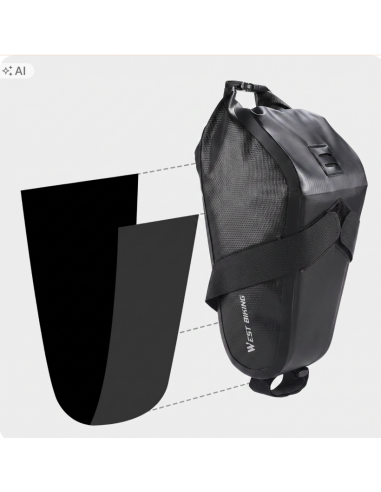 TORBA ROWEROWA POD SIODEŁKO SZTYCĘ Sakwa na Rower wodoodporna 2.3L rolltop
