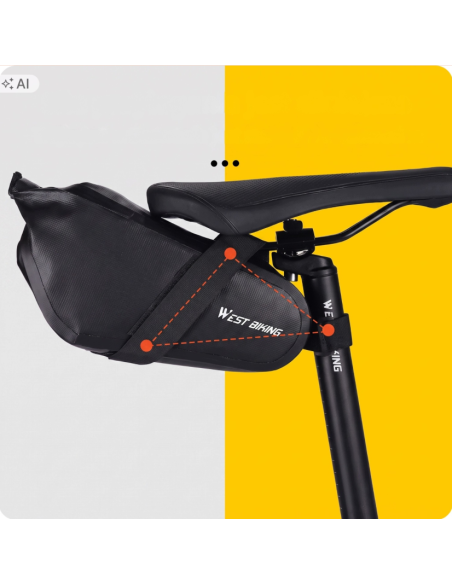 TORBA ROWEROWA POD SIODEŁKO SZTYCĘ Sakwa na Rower wodoodporna 2.3L rolltop