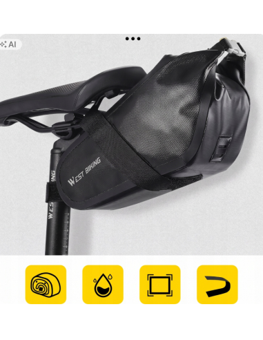 TORBA ROWEROWA POD SIODEŁKO SZTYCĘ Sakwa na Rower wodoodporna 2.3L rolltop