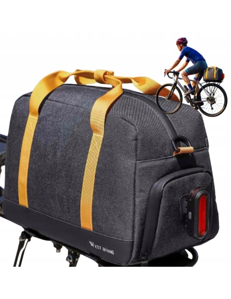TORBA ROWEROWA SAKWA NA BAGAŻNIK ROWEROWY TYLNA 8,3L KUFER WODOODPORNA