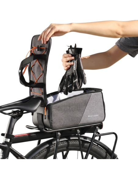 TORBA NA BAGAŻNIK ROWEROWY 6L Sakwa Rowerowa na Rower wodoodporne zamykanie