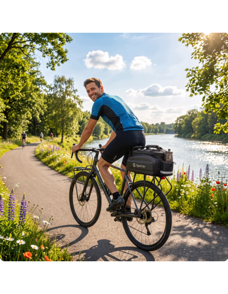 TORBA NA BAGAŻNIK 11L Sakwa Rowerowa na Rower wodoodporna TWARDA Specter