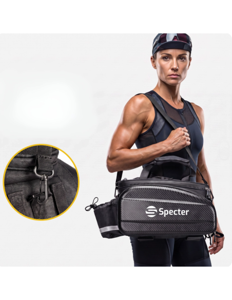 TORBA NA BAGAŻNIK 11L Sakwa Rowerowa na Rower wodoodporna TWARDA Specter
