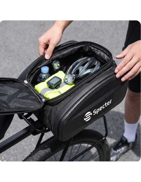 TORBA NA BAGAŻNIK 11L Sakwa Rowerowa na Rower wodoodporna TWARDA Specter