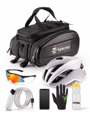 TORBA NA BAGAŻNIK 11L Sakwa Rowerowa na Rower wodoodporna TWARDA Specter