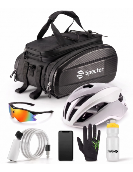 TORBA NA BAGAŻNIK 11L Sakwa Rowerowa na Rower wodoodporna TWARDA Specter