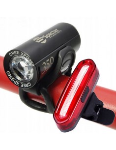 Zestaw lampek rowerowych Specter przód XPG350 + tył AQY